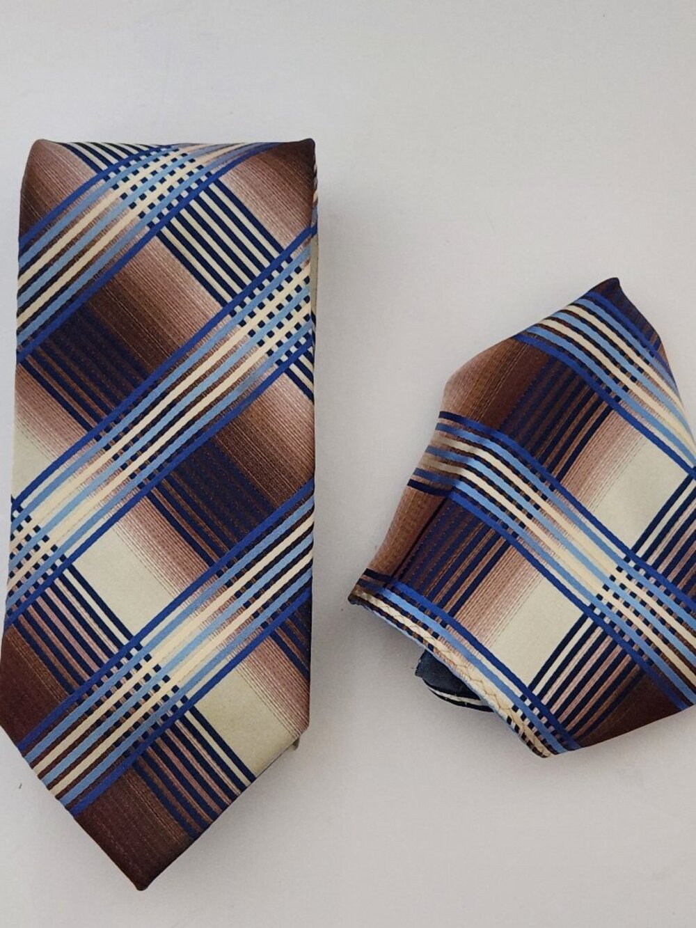 Stacy Adams Grande Knot Tie Pocket Square Set Dark Academia Cohesive Elevated